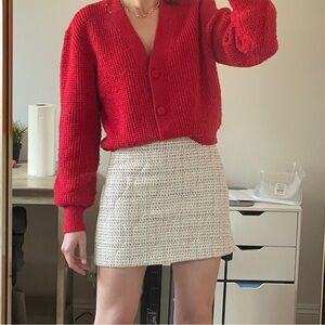 Zara Cream Mini Skirt